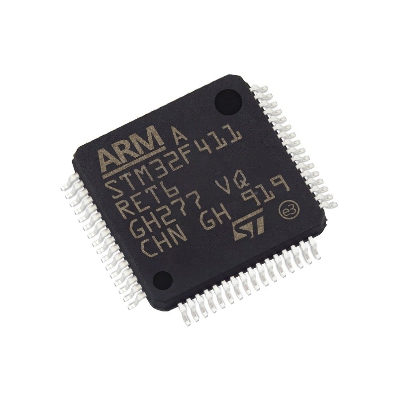 Στο τριανταδυάμπιτο 512KB μικροελεγκτών αποθεμάτων τσιπ STM32F411RET6 ολοκληρωμένου κυκλώματος ολοκληρωμένων κυκλωμάτων ΛΆΜΨΗΣ 64LQFP ολοκληρωμένου κυκλώματος MCU