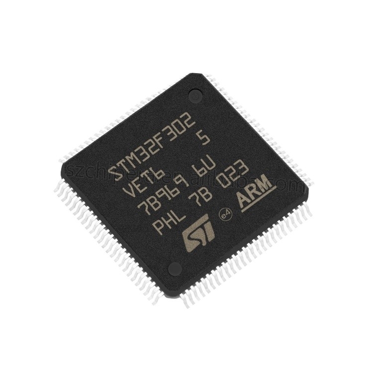 Στον τριανταδυάμπιτο δίσκο STM32F302VET6 100-καρφιτσών LQFP λάμψης 2.5V/3.3V φλοιών M4 RISC 512KB ΒΡΑΧΙΌΝΩΝ μικροελεγκτών MCU αποθεμάτων
