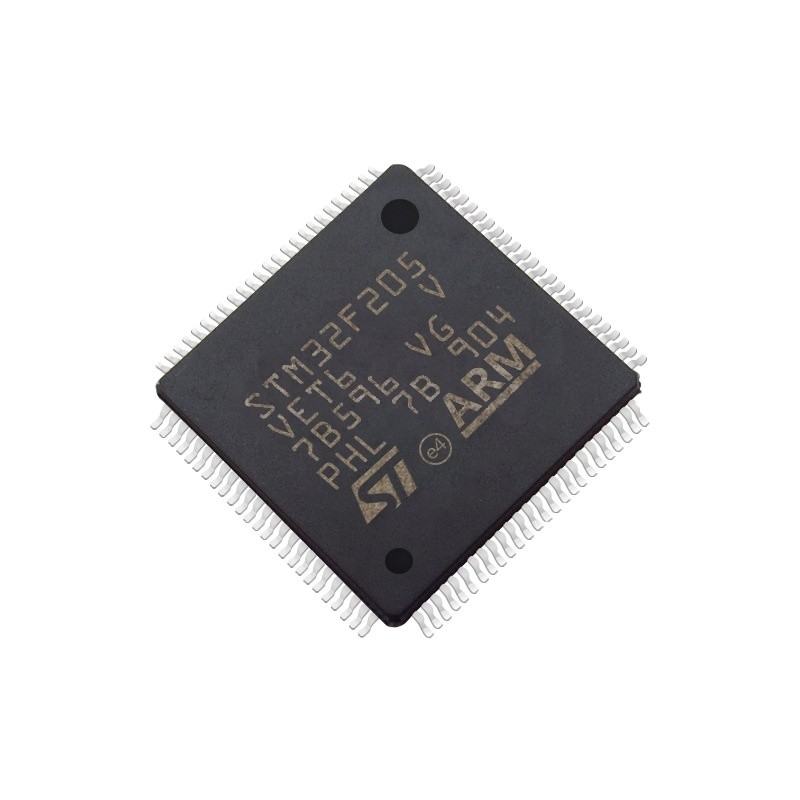 Στα τριανταδυάμπιτα 512KB μικροελεγκτών αποθεμάτων ολοκληρωμένα κυκλώματα STM32F205VET6 ηλεκτρονικών τμημάτων ΛΆΜΨΗΣ 100LQFP ολοκληρωμένου κυκλώματος MCU