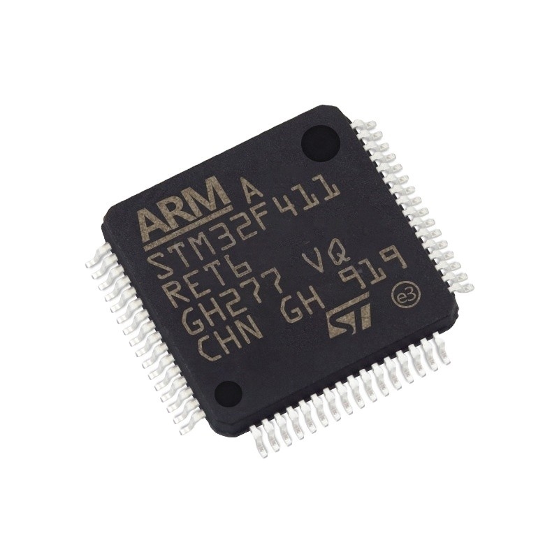 Στο τριανταδυάμπιτο 512KB μικροελεγκτών αποθεμάτων τσιπ STM32F411RET6 ολοκληρωμένου κυκλώματος ολοκληρωμένων κυκλωμάτων ΛΆΜΨΗΣ 64LQFP ολοκληρωμένου κυκλώματος MCU