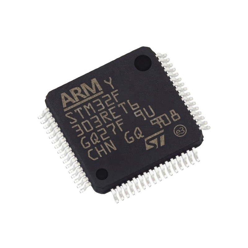 Στο τριανταδυάμπιτο 512KB μικροελεγκτών αποθεμάτων τσιπ STM32F303RET6 ολοκληρωμένου κυκλώματος ολοκληρωμένων κυκλωμάτων ΛΆΜΨΗΣ 64LQFP ολοκληρωμένου κυκλώματος MCU