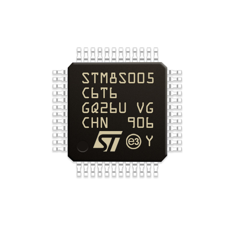 Οκτάμπιτο 16MHz 32KB ολοκληρωμένο κύκλωμα STM8S005C6T6 μικροελεγκτών σειράς ΛΆΜΨΗΣ 48-LQFP STM Chuangyunxinyuan STM8S005C6T6 MCU